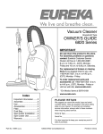 Eureka 6820 Vacuum Cleaner User Manual