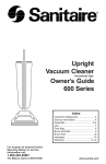 Eureka 600 Vacuum Cleaner User Manual