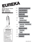 Eureka 5700 Vacuum Cleaner User Manual