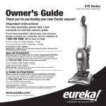Eureka 470 Vacuum Cleaner User Manual