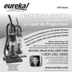 Eureka 4700 Vacuum Cleaner User Manual