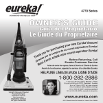 Eureka 4480 Series Vacuum Cleaner User Manual