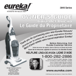 Eureka 3040 Vacuum Cleaner User Manual