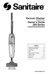 Eureka 200 Series Vacuum Cleaner User Manual