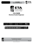 ETA Systems ETA-ECS6RM Recording Equipment User Manual