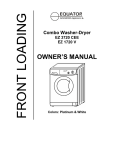 Equator EZ 1720 V Washer/Dryer User Manual