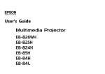 Epson EB-84L Projector User Manual