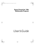 Epson 740c Projector User Manual