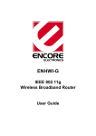 Encore electronic ENHWI-G Network Router User Manual