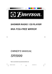 Emerson SR5999 CD Player User Manual