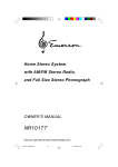 Emerson NR101TT Stereo System User Manual