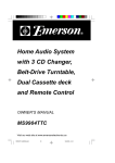 Emerson MS9904TTC Stereo System User Manual