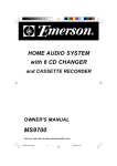 Emerson MS9700 Stereo System User Manual