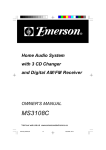 Emerson MS3108C Stereo System User Manual
