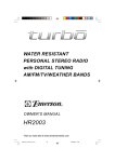 Emerson HR2003 Stereo System User Manual