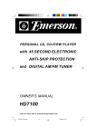 Emerson HD7100 CD Player User Manual