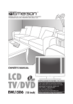 Emerson EWL15D6 TV DVD Combo User Manual