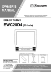 Emerson EWC20D4 TV DVD Combo User Manual