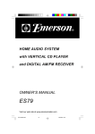 Emerson ES79 Stereo System User Manual