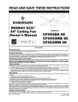 Emerson CF955WW 00 Fan User Manual