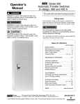 Emerson 400A Switch User Manual