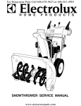 Electrolux OHV Snow Blower User Manual