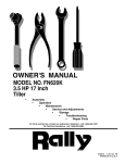 Electrolux FN620K Tiller User Manual