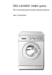 Electrolux 74689 Washer User Manual