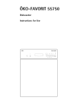 Electrolux 55750 Dishwasher User Manual