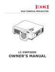 Eiki LC-XWP2000 CRT Television User Manual