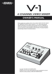 Edirol V1 video mixer Musical Instrument User Manual