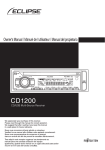 Eclipse - Fujitsu Ten AVN 30D Car Stereo System User Manual