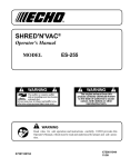 Echo ES-255 Blower User Manual