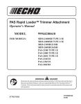 Echo 99944200610, SRM-2100SB, SRM-2400SB, SRM-210SB, SRM-211SB, SRM-260SB, SRM-261SB, PAS-2100, PAS-2400, PAS2601, PAS-210, PAS-211, PAS-230, PAS-231, PAS-260, PAS