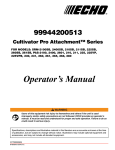 Echo 99944200513 Cultivator User Manual
