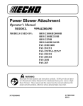 Echo 99944200490 Blower User Manual