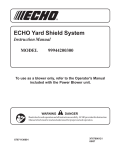 Echo 99944200300 Blower User Manual