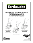 Earthquake Sound ROTOTILLERS Tiller User Manual