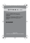 Dynex DX-ESATAP Network Card User Manual