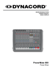 Dynacord Powermate 600 Music Mixer User Manual