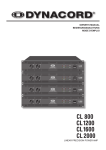 Dynacord CL 800 Stereo Amplifier User Manual