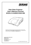 Dukane 8104WB Projector User Manual