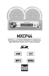 Dual MXCP44 Car Stereo System User Manual