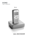 Doro 820 Cordless Telephone User Manual