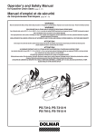 Dolmar PS-7310 Chainsaw User Manual