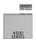 Dixon 3000 Series Lawn Mower User Manual