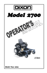 Dixon 2700 Lawn Mower User Manual