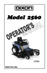 Dixon 2560 Lawn Mower User Manual