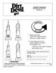 Dirt Devil 960-009-627 Vacuum Cleaner User Manual