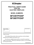 Dimplex BF33STP/DXP Indoor Fireplace User Manual